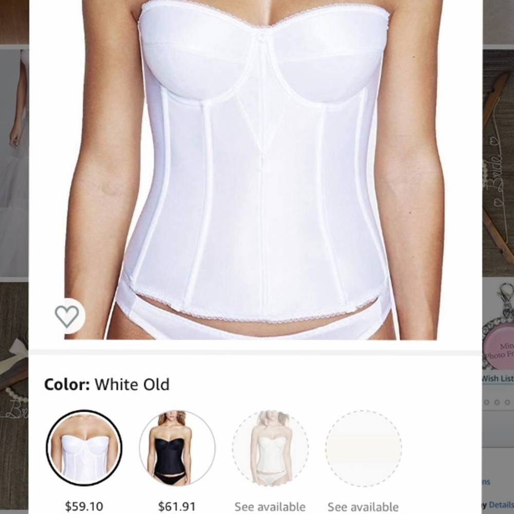 Corset bra white 36 DD